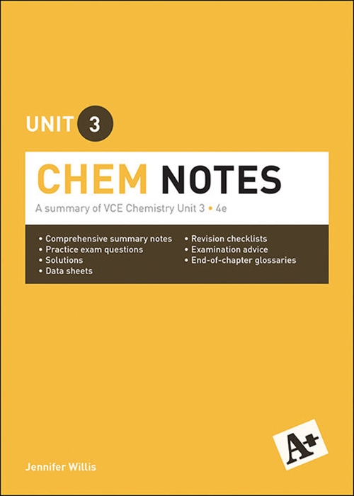 A+ Chemistry Notes VCE Unit 3; 4 Edition; ISBN 9780170373982