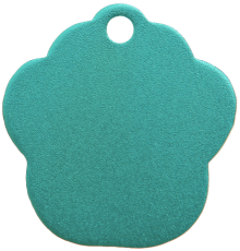 Aluminium Green Paw Pet Tag