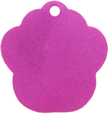 Aluminium Pink Paw Pet Tag
