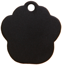 Aluminium Black Paw Pet Tag