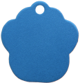 Aluminium Blue Paw Pet Tag