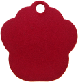 Aluminium Red Paw Pet Tag