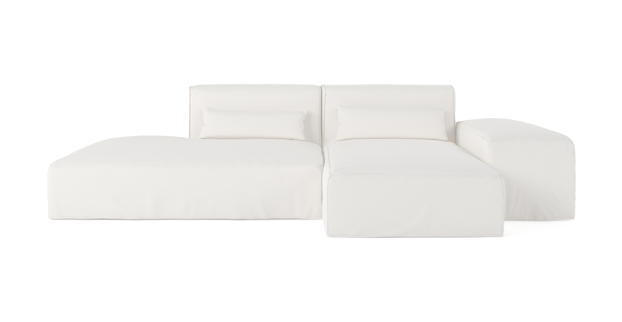 Buy Drake Slip Cover 3 Seater Modular Sofa with Chaise and Ottoman