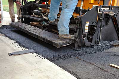 driveway laying machine
