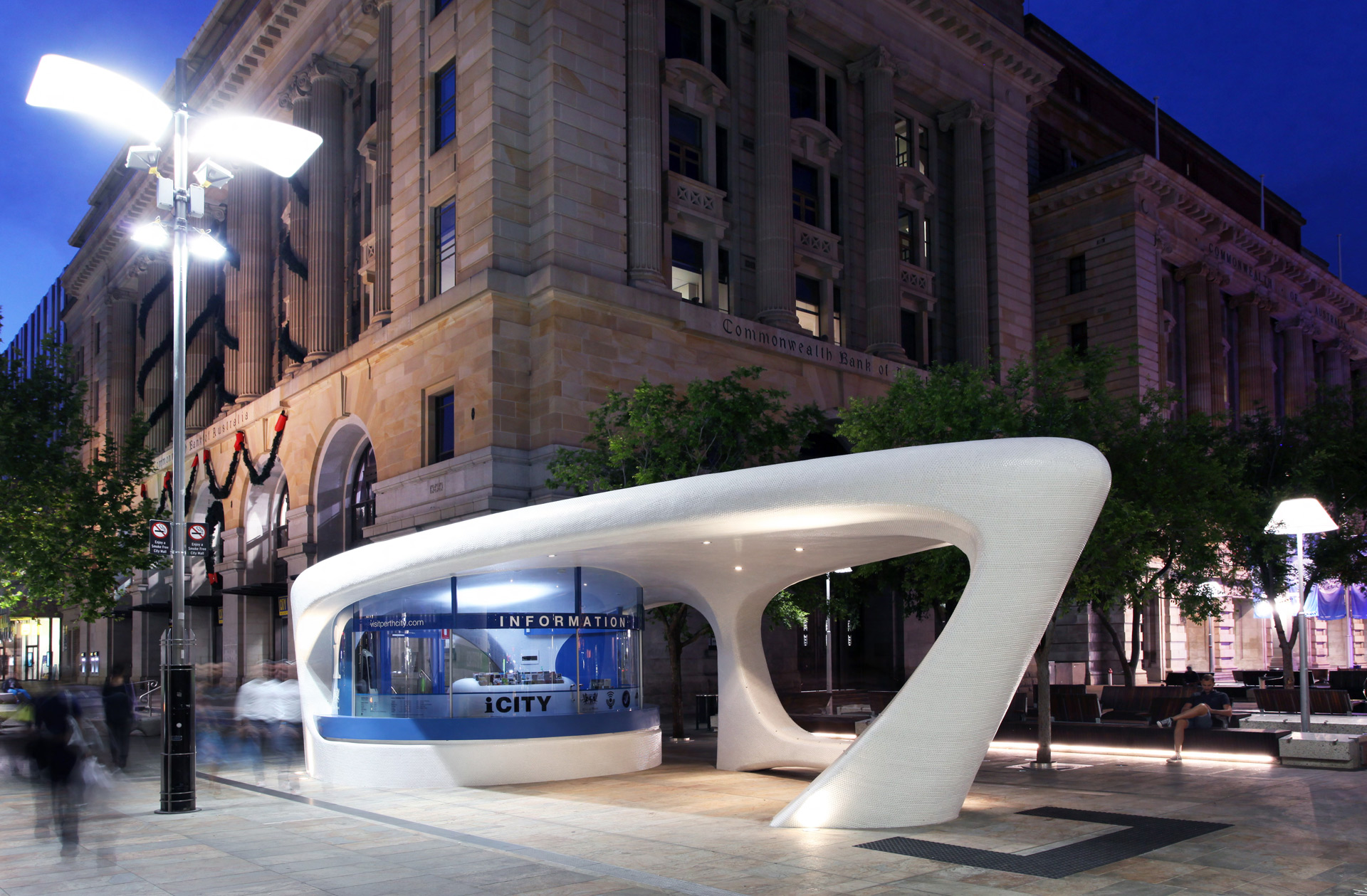 iCity Kiosk Perth, Australia Corian