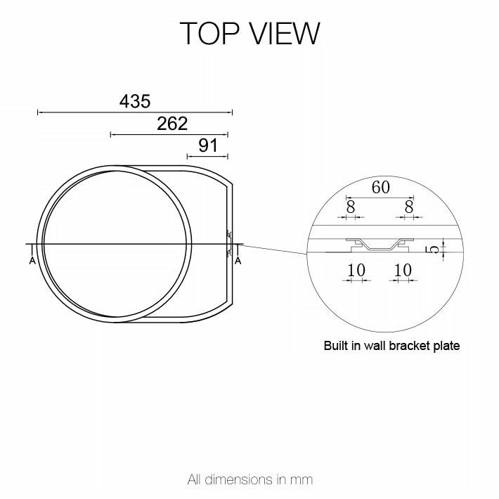 Ultraplane surface mounted basin top specification