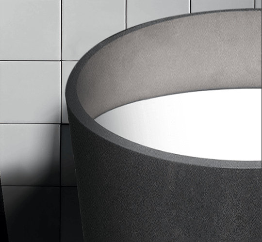 Corian replicating stone bathroom basins