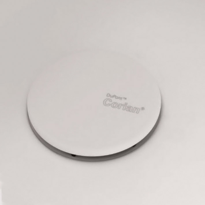Corian® branded popup waste cover