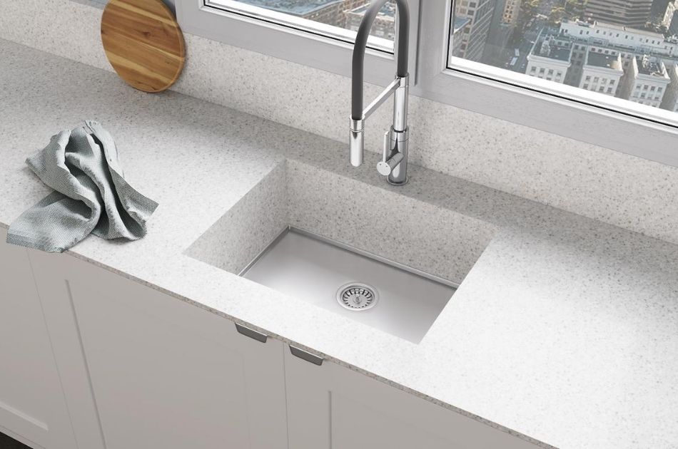 Stainless Steel Axix Sink Corian