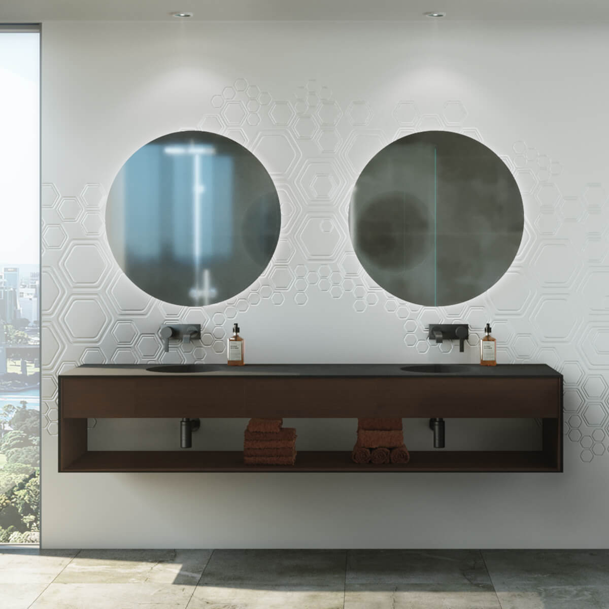 corian textured surfaces mitch cass nature collection hexabee application