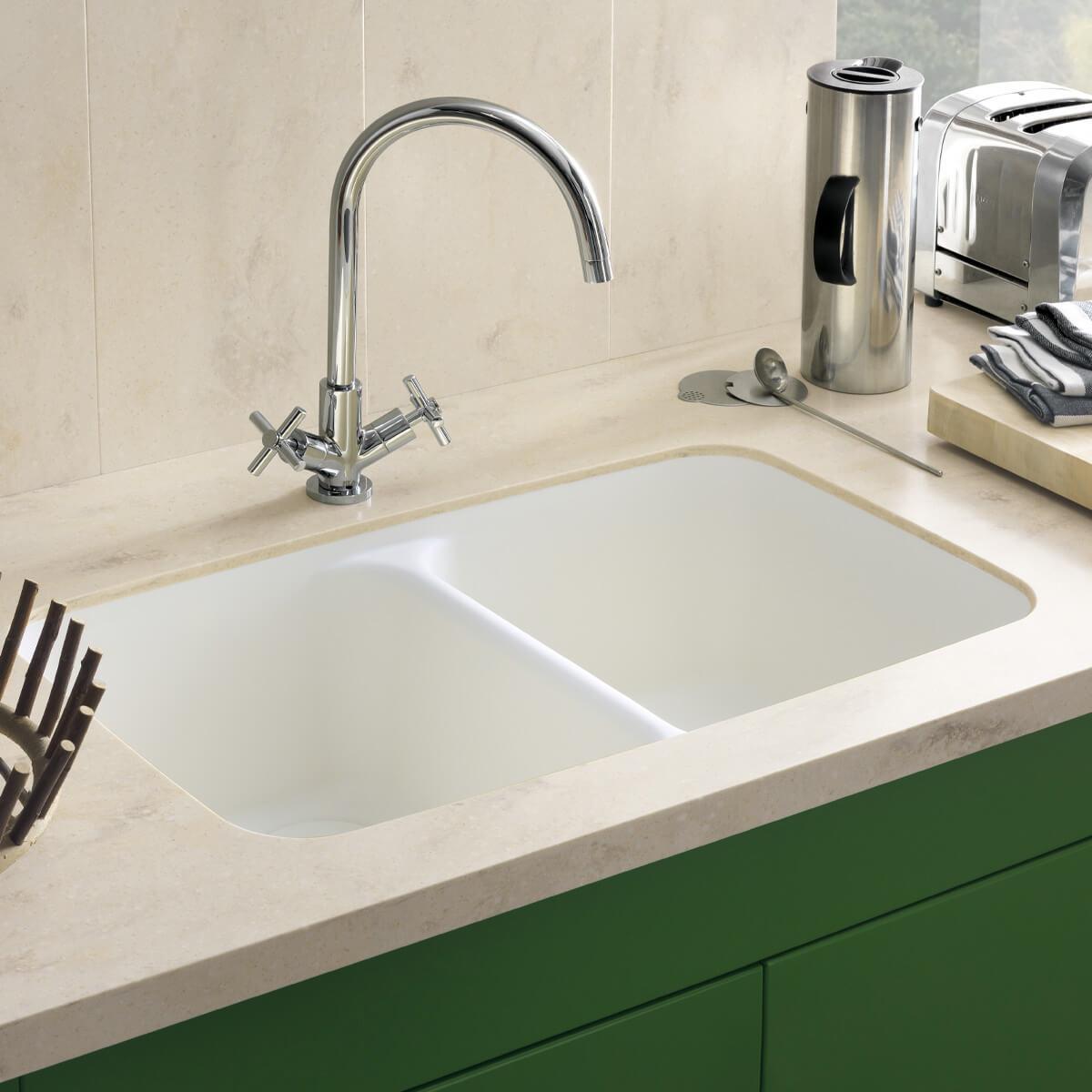 casf corian sink smooth 850 glacier white