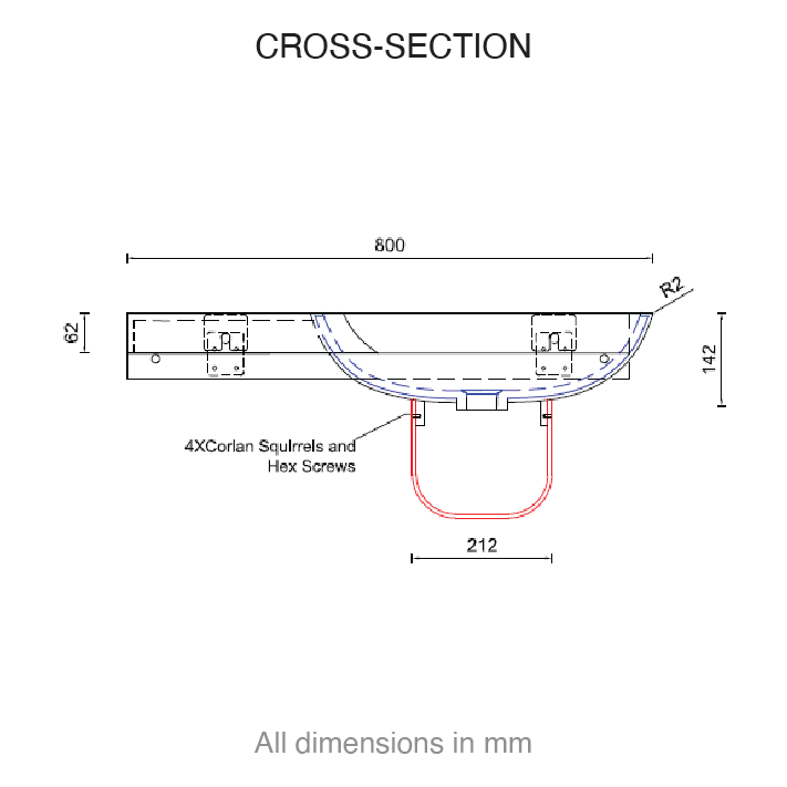 casf corian pwd 800rhg cross section