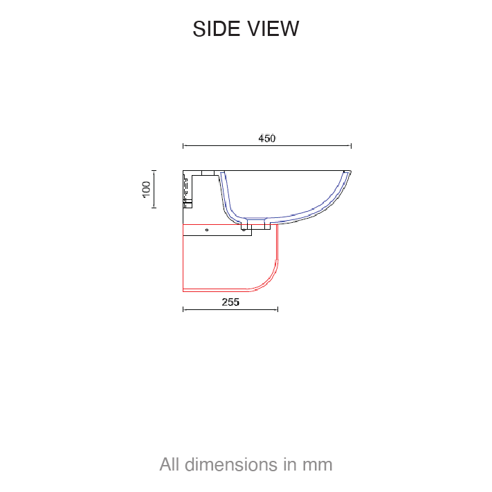 casf corian pwd 800rhg side view