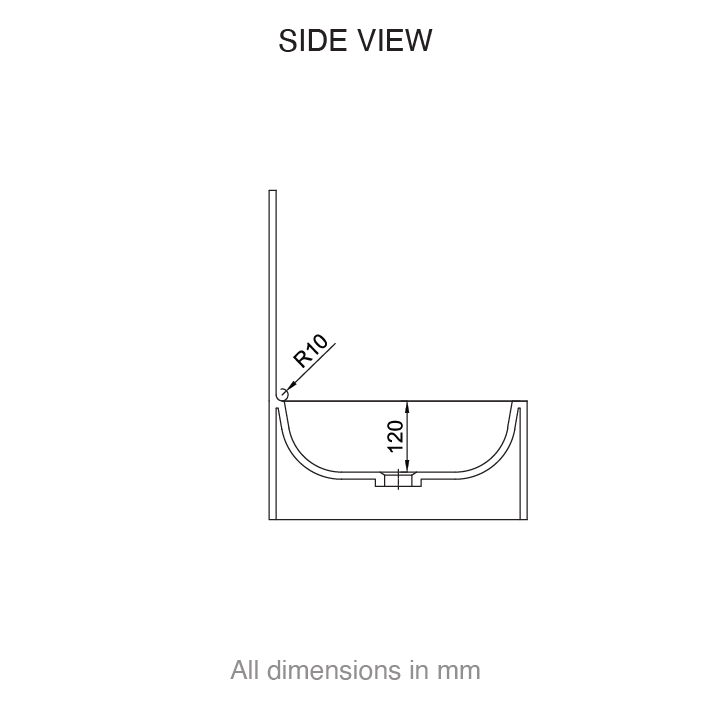 casf corian staff hand wash station 336sd side view