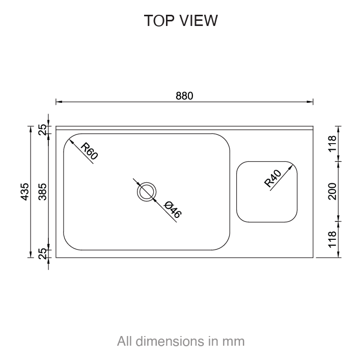 casf corian staff hand wash station 336sd top view