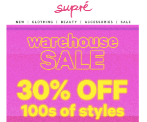 WAREHOUSE SALE