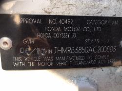 View Auto part Left Headlamp Honda Odyssey 2010