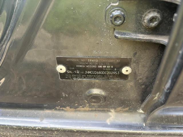 View Auto part Left Front Door Honda Accord 2012