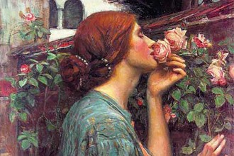 Detail: John Williams Waterhouse, The Soul of the Rose, 1903