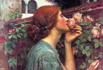 Detail: John Williams Waterhouse, The Soul of the Rose, 1903
