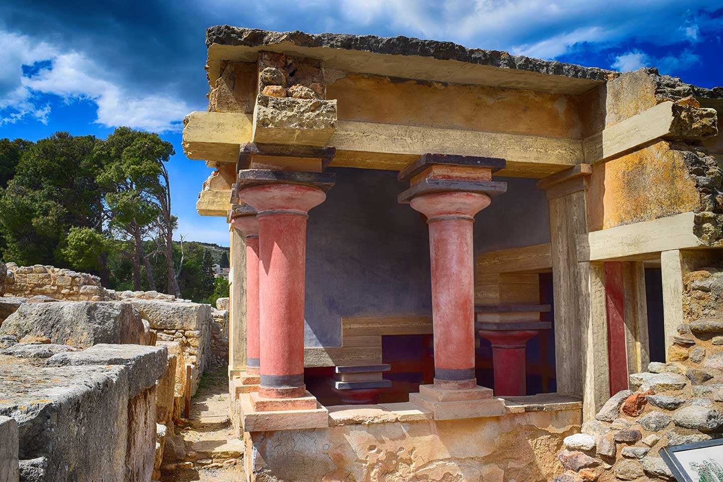 Post Lintel Construction in the remains of the Palace at Knossos