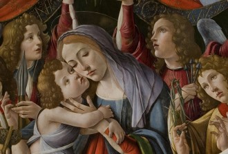 Detail Boticelli Madonna & Six ANgels