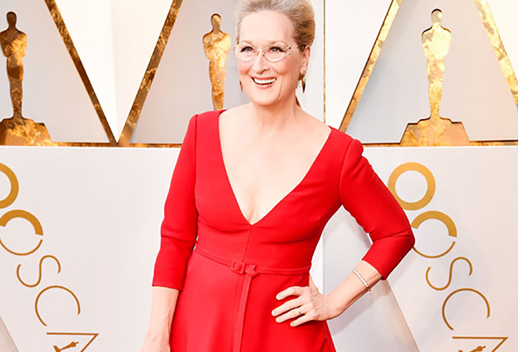 Detail: Meryl Streep attends the 90th Annual Academy Awards at Hollywood & Highland Center on March 4, 2018 in Hollywood, California. (Photo by Kevin Mazur/WireImage)