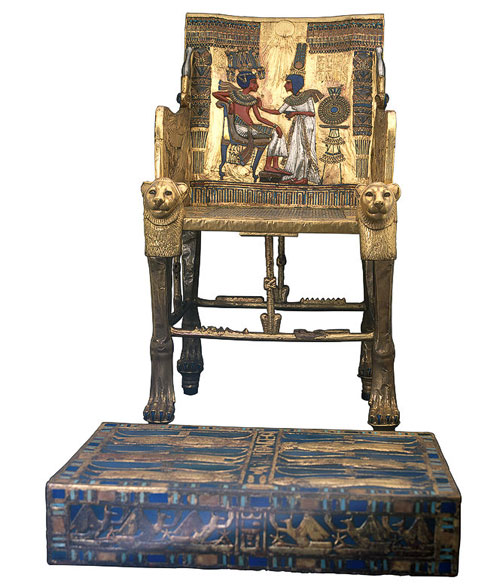 Tutankhamun's-Throne-&-Footstool