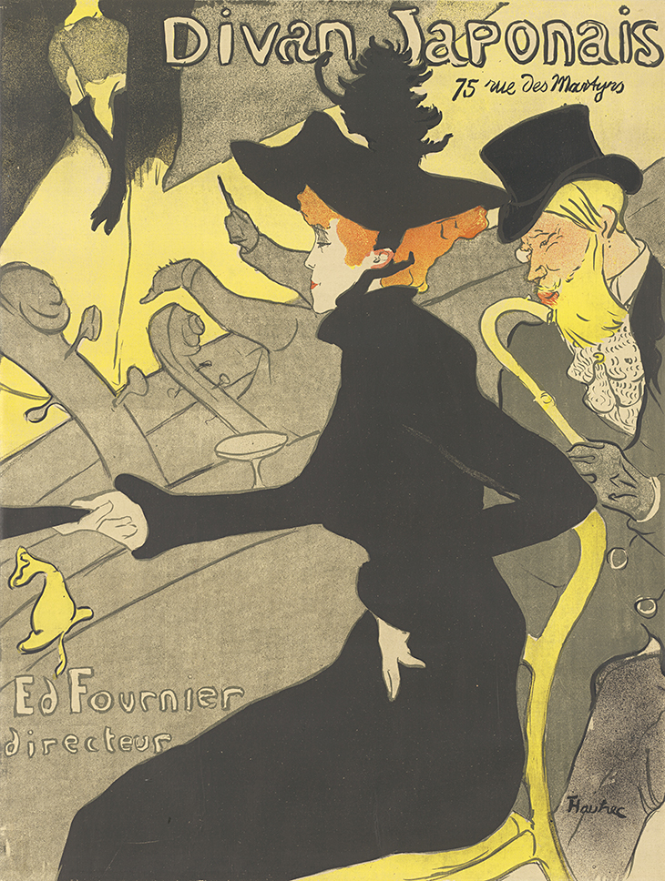 Henri de Toulouse-Lautrec Divan Japonais 1893 colour lithograph 78.5 x 59.5 cm (image and sheet) National Gallery of Victoria, Melbourne Felton Bequest, 1948