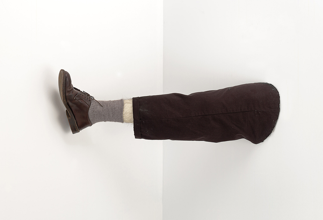 Robert Gober American born 1954 Untitled 1991 wood, beeswax, leather shoe, cotton fabric, human hair, and steel 31.8 x 90.2 x 23.5 cm The Museum of Modern Art, New York Robert and Meryl Meltzer, Anna Marie and Robert F. Shapiro, The Norman and Rosita Winston Foundation Inc. Funds, The Millstream Fund, and Jerry I. Speyer Fund, 1992 © Robert Gober, Courtesy Matthew Marks Gallery.