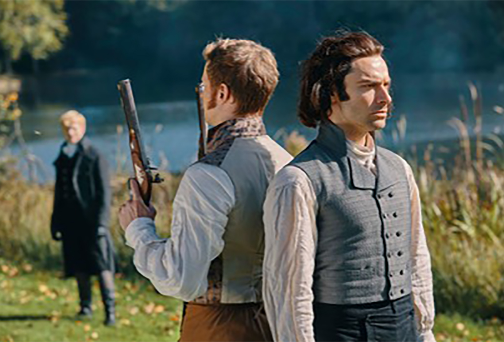 Monk Adderley (Max Bennett), Ross Poldark (Aiden Turner) - ©Mammoth Screen - Photographer: Mike Hogan