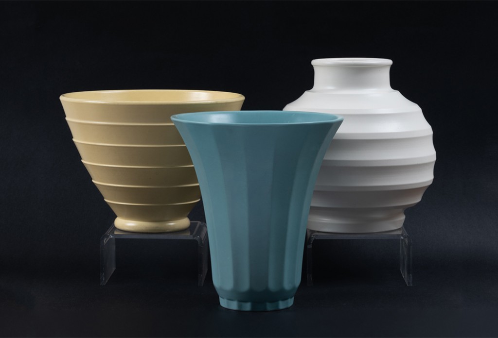 Alan Landis Antiques Wedgwood Keith Murray Design vases, circa 1930
