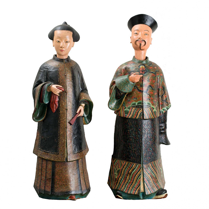 Pair Chinoiserie Figures MCA