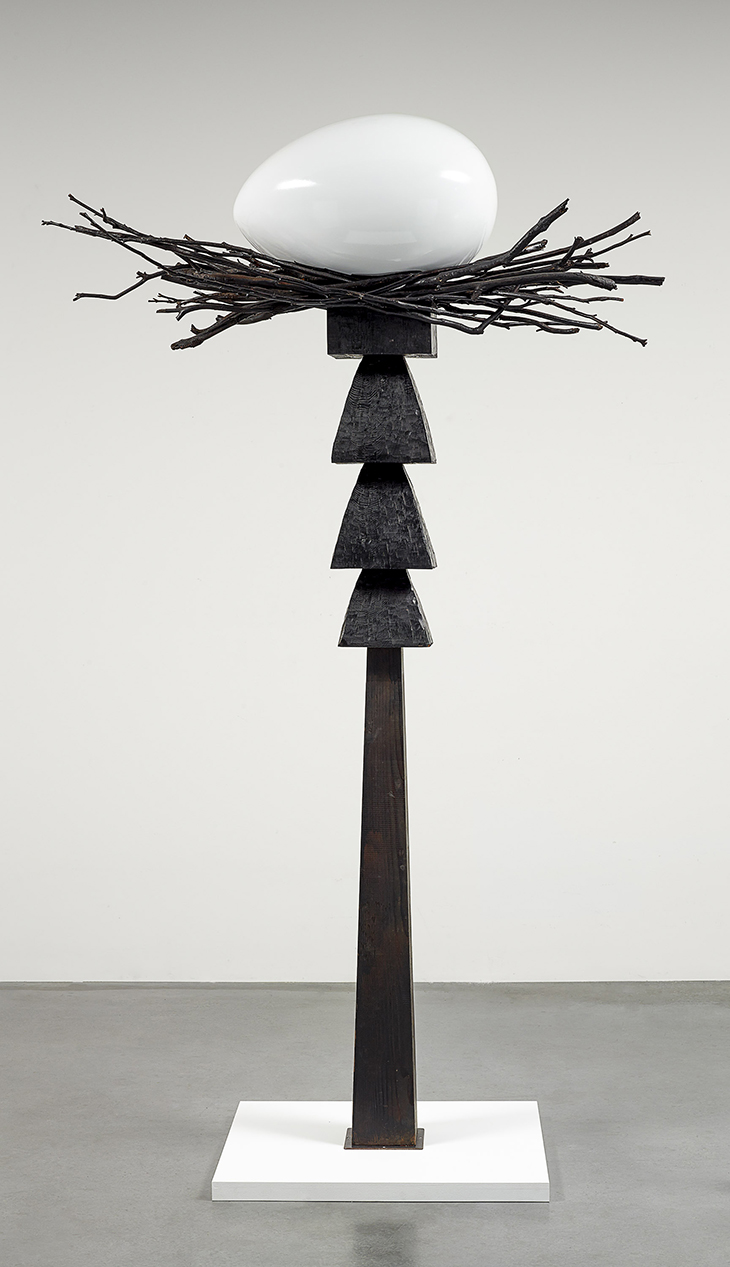 Brett Whiteley, Totem I, (black - the get laid totem), 1978—1988, fibreglass and wood, 284.5 x 170.2 x 61 cm, Art Gallery of New South Wales, Purchased by the New South Wales State Government 1994, transferred to the Gallery, 1998 ©Wendy Whiteley, Photo: AGNSW