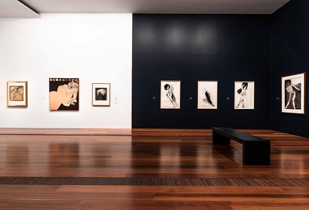 Installation view of Baldessin/Whiteley: Parallel Visions, on display at NGV Australia from 31 August 2018 – 28 January 2019 © The Estate of George Baldessin © Wendy Whiteley Photo: Amelia Stanwix
