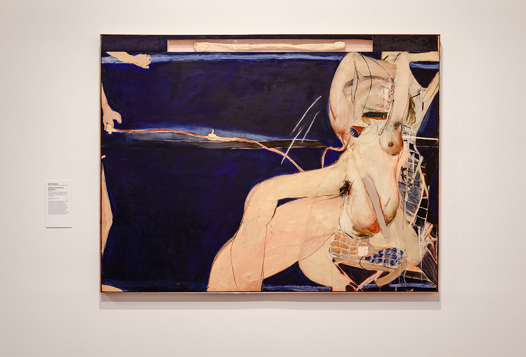 Brett Whiteley: Christie and Hectorina McLennan 1964?65 oil, wax, charcoal with collage of cloth and painted wood, object wrapped in cloth and transparent synthetic polymer resin on canvas 162.9 x 214.0 cm National Gallery of Australia, Canberra Purchased 1973 (NGA 75.25) © Wendy Whiteley