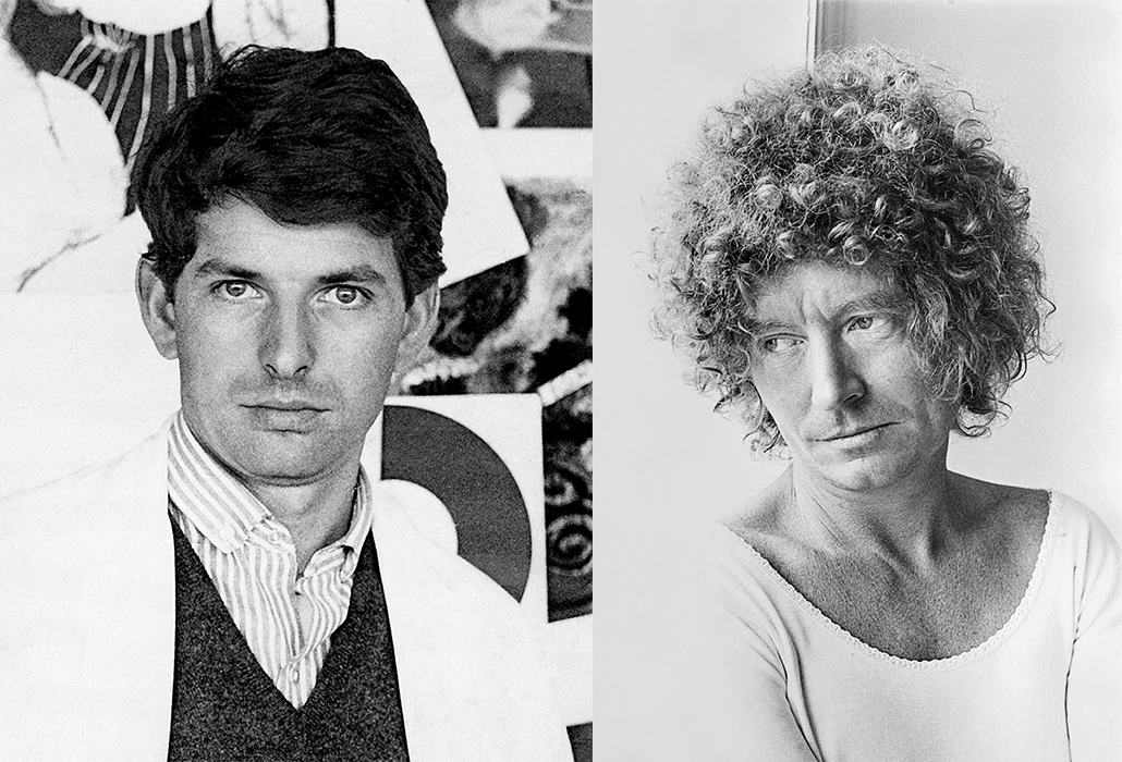Left: George Baldessin at RMIT, Melbourne c. 1965 Photo: Unknown - Right Greg Weight Brett Whiteley – portrait 2 1975 gelatin silver photograph 50.4 x 40.4 cm (sheet) 45.2 x 30.8 cm (image) National Portrait Gallery, Canberra Gift of Patrick Corrigan AM 2004, Donated through the Australian Government’s Cultural Gifts Program, (2004.117) © Greg Weight. Licensed by Copyright Agency, 2018