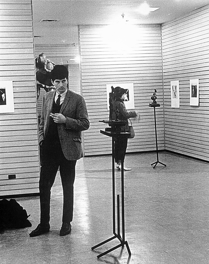 George Baldessin at Argus Gallery, Melbourne 1964 Photo: Unknown