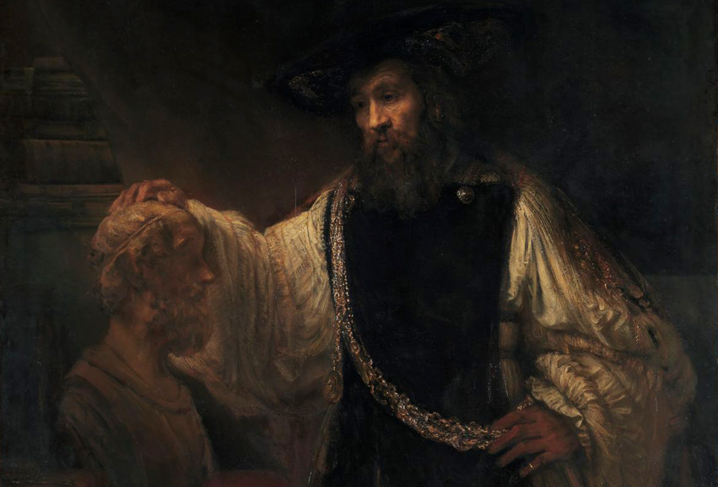 Rembrandt (Rembrandt van Rijn) (Dutch, Leiden 1606–1669 Amsterdam) Aristotle with a Bust of Homer, 1653 Oil on canvas; 56 1/2 x 53 3/4 in. (143.5 x 136.5 cm) The Metropolitan Museum of Art, New York, Purchase, special contributions and funds given or bequeathed by friends of the Museum, 1961