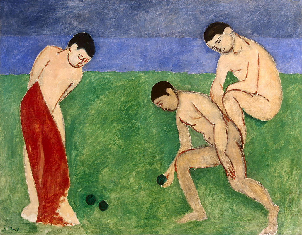 Henri Matisse 'Game of bowls' 1908 oil on canvas, 115 x 147 cm The State Hermitage Museum, St Petersburg © Succession H Matisse/Copyright Agency, 2018 Photo: © The State Hermitage Museum, St Petersburg 2018, Vladimir Terebenin