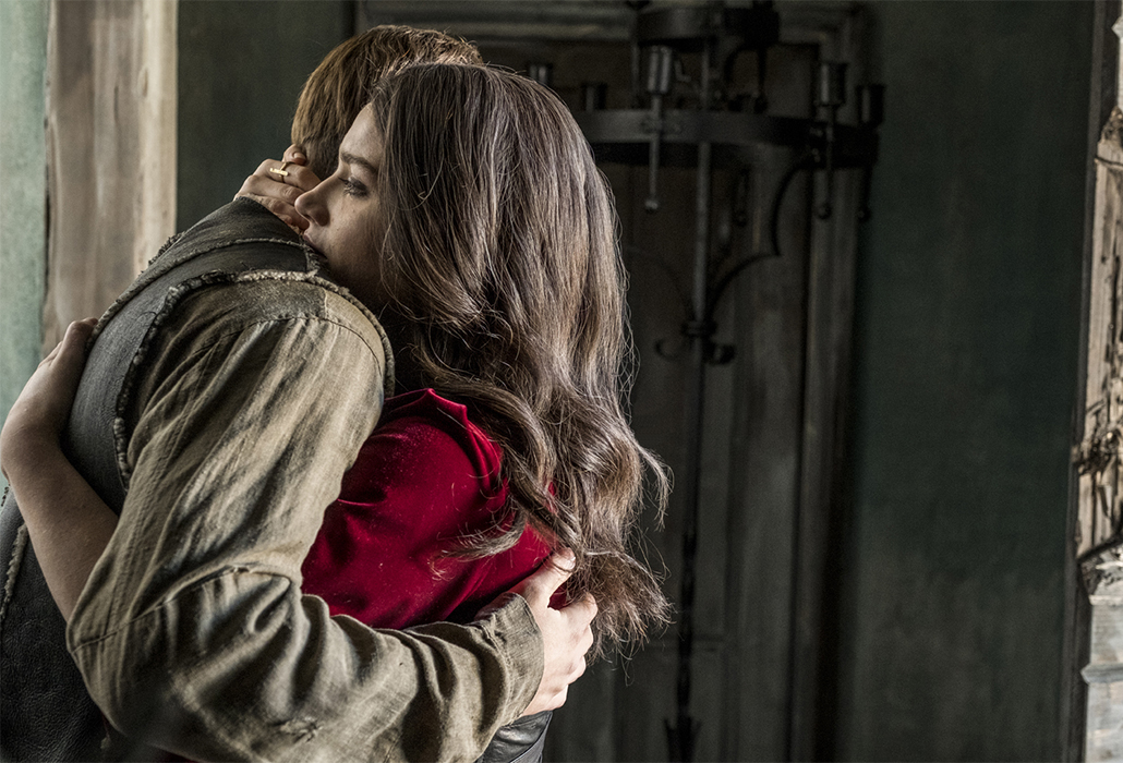 Robin (Taron Egerton) and Marian (Eve Hewson) in Robin Hood. Photo by Attila Szvacsek