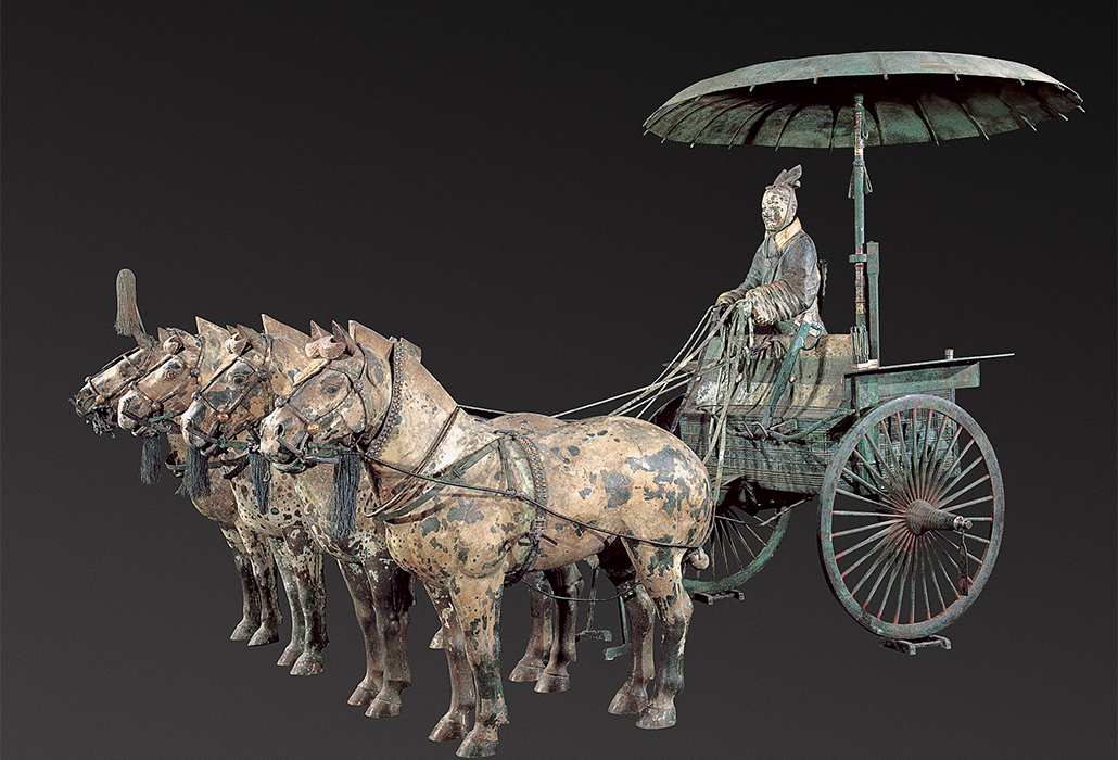 Chariot #1 (Qin dynasty replica) bronze 152.0 (h) x 225.0 (w) cm Emperor Qin Shihuang’s Mausoleum Site Museum, Xi'an (MMYL007)