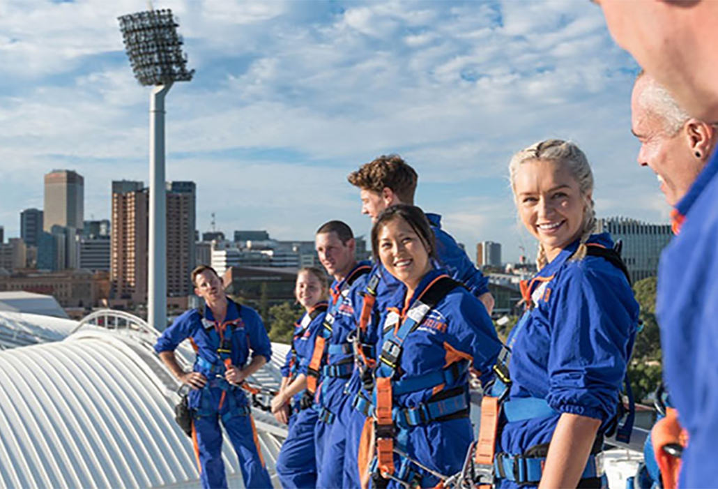 Roof climb Adelaide Oval, courtesy of SA tourism