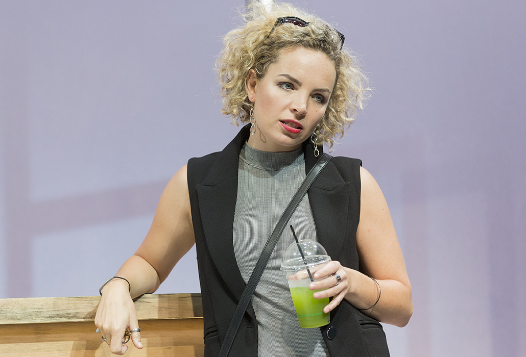 Claudia Barrie as Vicki Fielding in The Big Time, Ensemble Theatre Sydney, photo by Brett Boardman