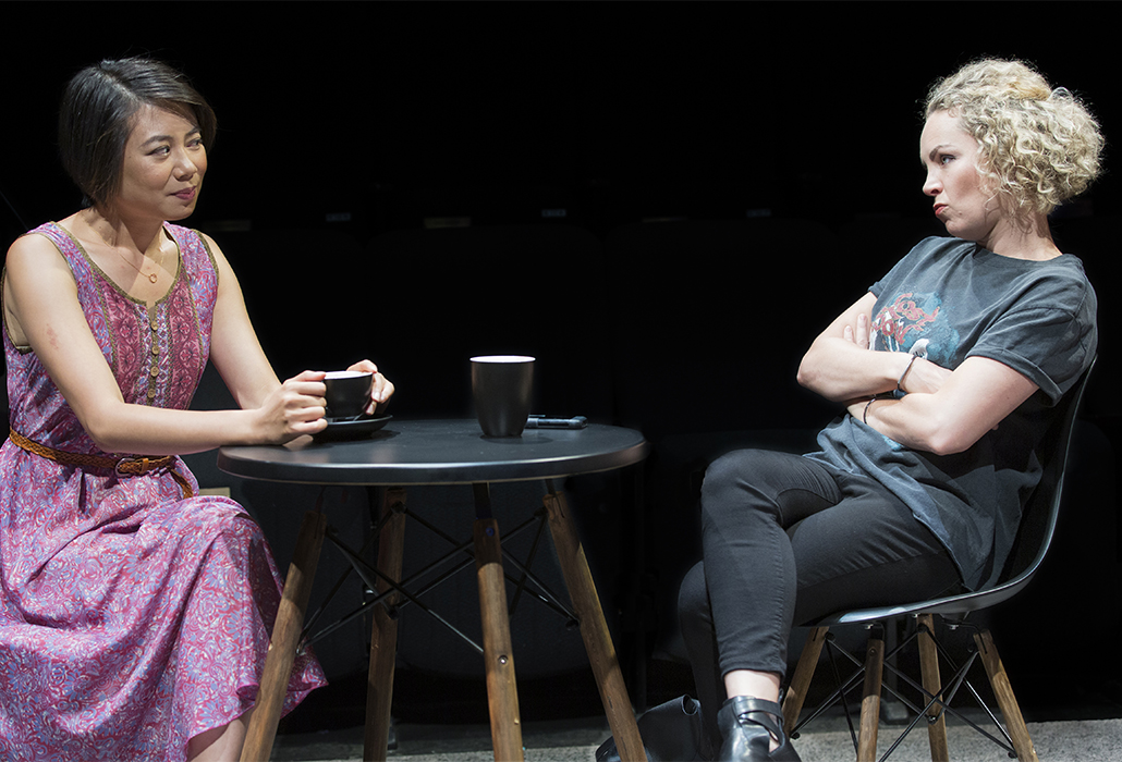 Aileen Huynh and Claudia Barrie in The Big Time, Ensemble Theatre Sydney, photo by Brett Boardman