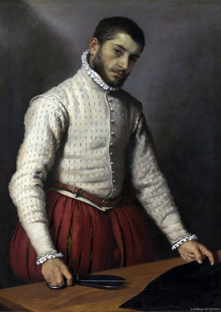 Giovanni Battista Moroni, The Tailor (Il Sarto, or Il Tagliapanni), ca. 1570 Oil on canvas 39 1/8 x 30 1/4 inches The National Gallery, London Photo: © The National Gallery, London
