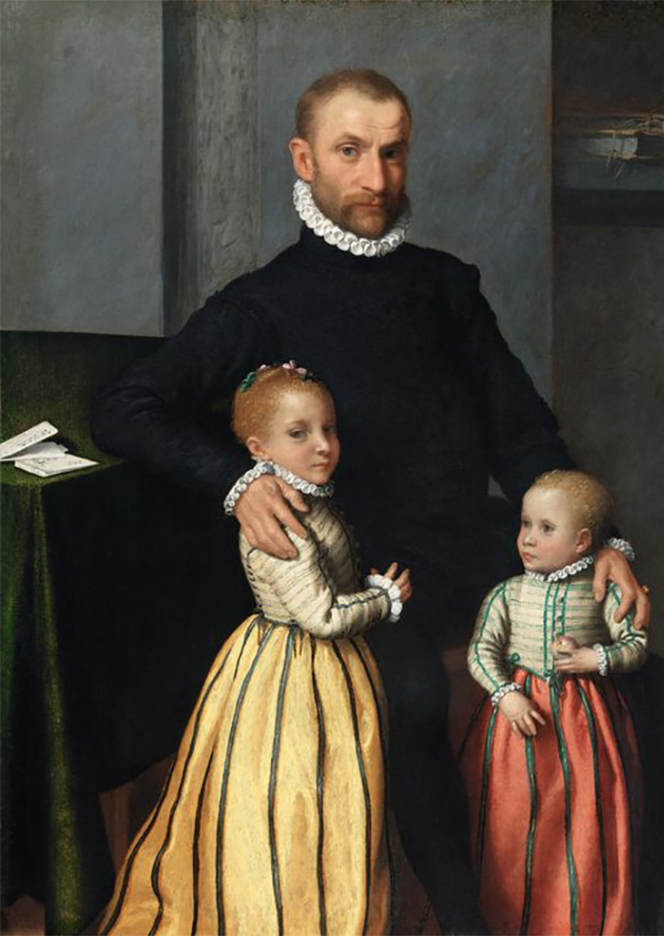 Giovanni Battista Moroni Portrait of a Gentleman and His Two Children, ca.1572-1575 Oil on canvas 49 3/8 x 38 5/8 inches, National Gallery of Ireland Collection, Dublin; Purchased, 1866 Photo: © National Gallery of Ireland