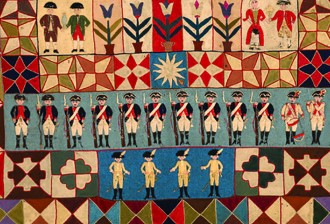 Intarsia Quilt Military detail