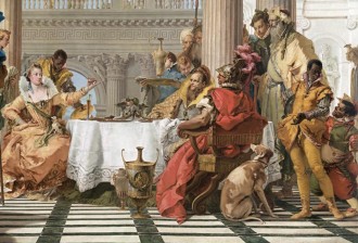 Giambattista TIEPOLO
detail; The Banquet of Cleopatra (1743-1744) oil on canvas 250.3 x 357.0 cm National Gallery of Victoria, Melbourne, Felton Bequest, 1933