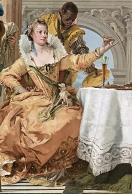 Giambattista TIEPOLO detail; The Banquet of Cleopatra (1743-1744) oil on canvas 250.3 x 357.0 cm National Gallery of Victoria, Melbourne, Felton Bequest, 1933